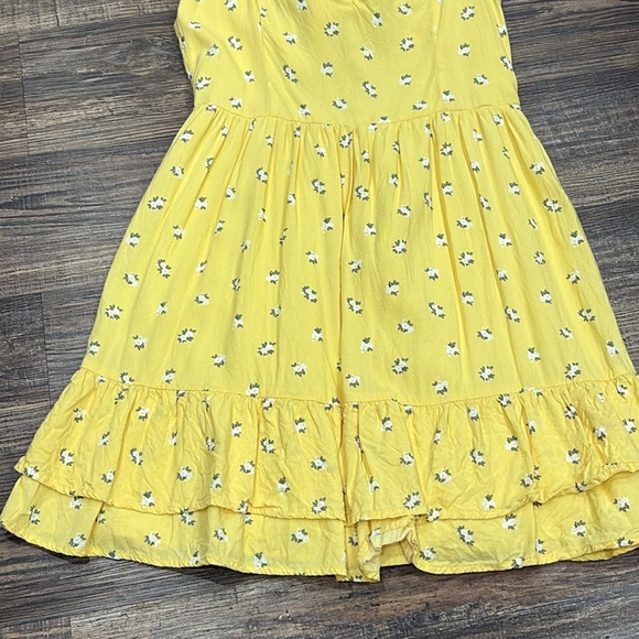 Hollister Womens Feminine Yellow Floral Mini Sundress - Size Small - Picture 3 of 5